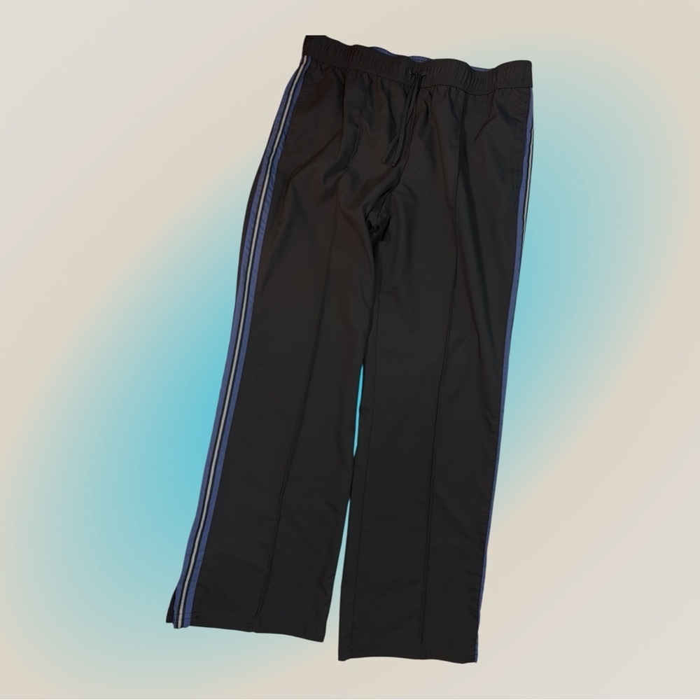SJB Active Vintage Men's Gray / Blue Joggers-track Pants wide leg Sz L Y2K